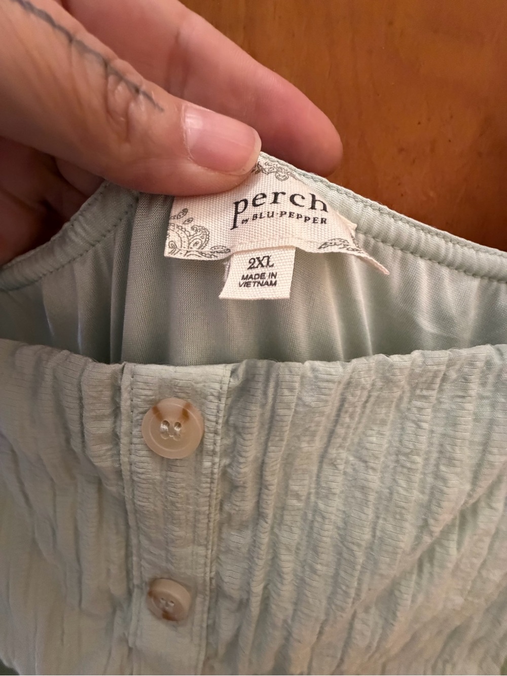 Perch by Blu Pepper Sage Midi Dress with Button-Front Detail